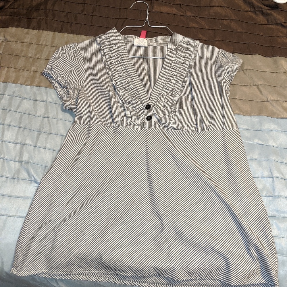 Black and White stripes blouse